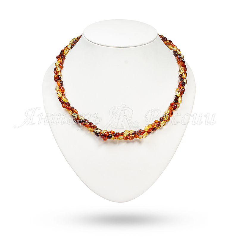 Бусы янтарь